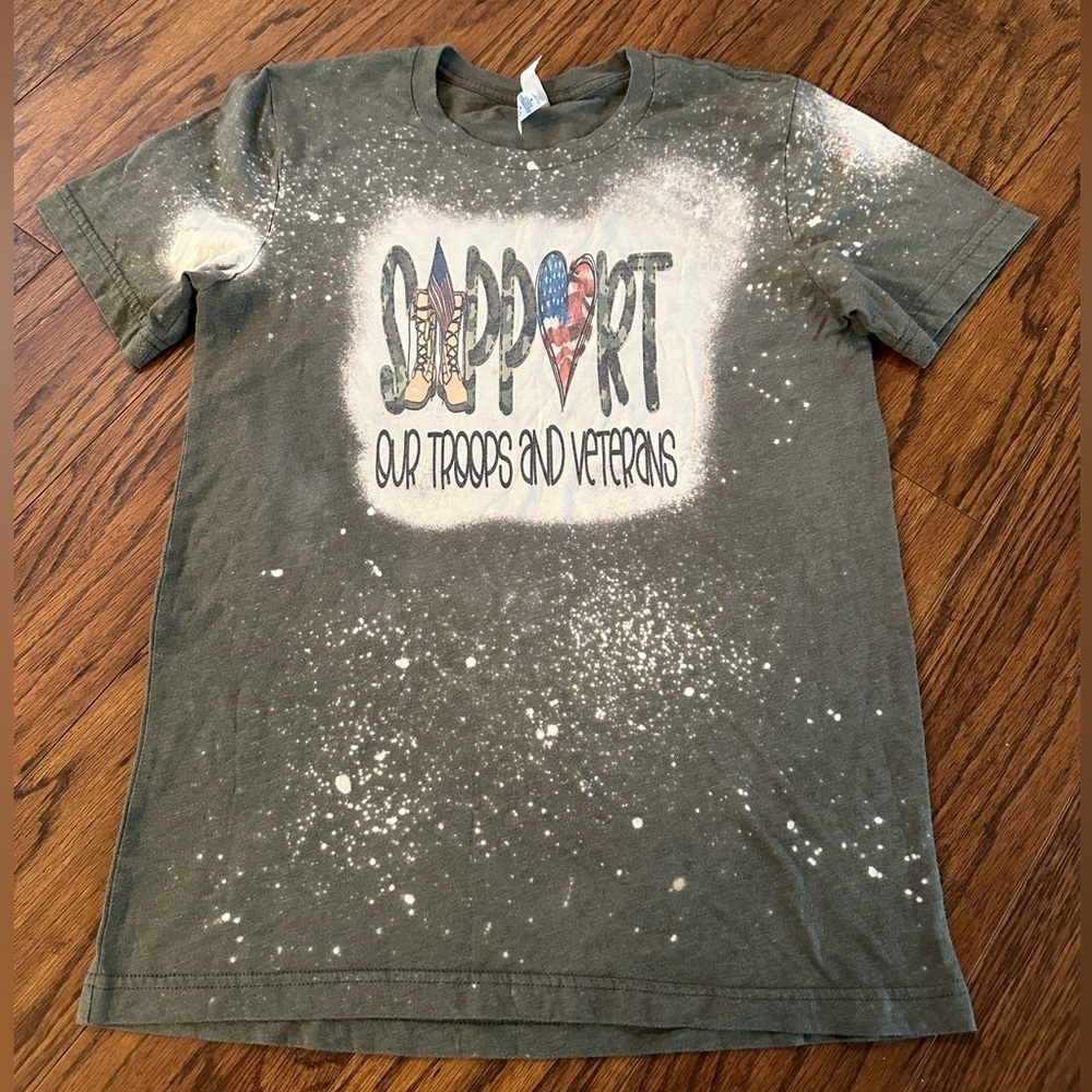 Bella Canvas Medium | Support Our Troops & Veterans Tee #350